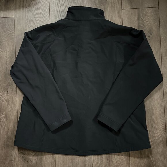LL Bean Soft Shell Zip Up Jacket Black Womens 2X Regular - Picture 4 of 4